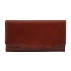 Skórzane portfele damskie - Barberini's - Brązowy 
